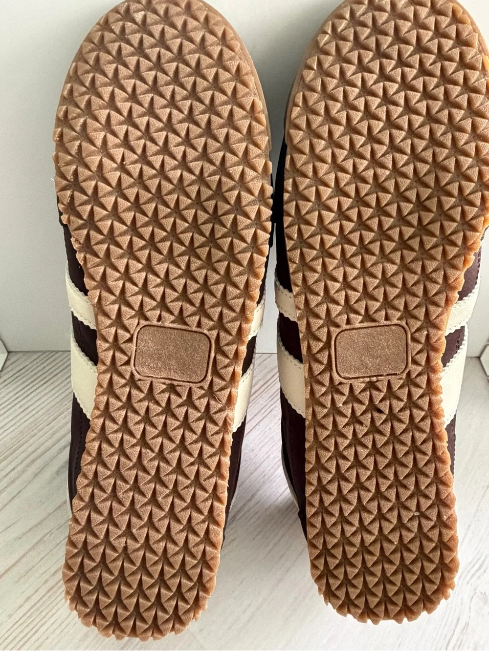 Women's Dolce Vita Dark Brown Sneakers with Cream Stripes - Picture 5 of 6